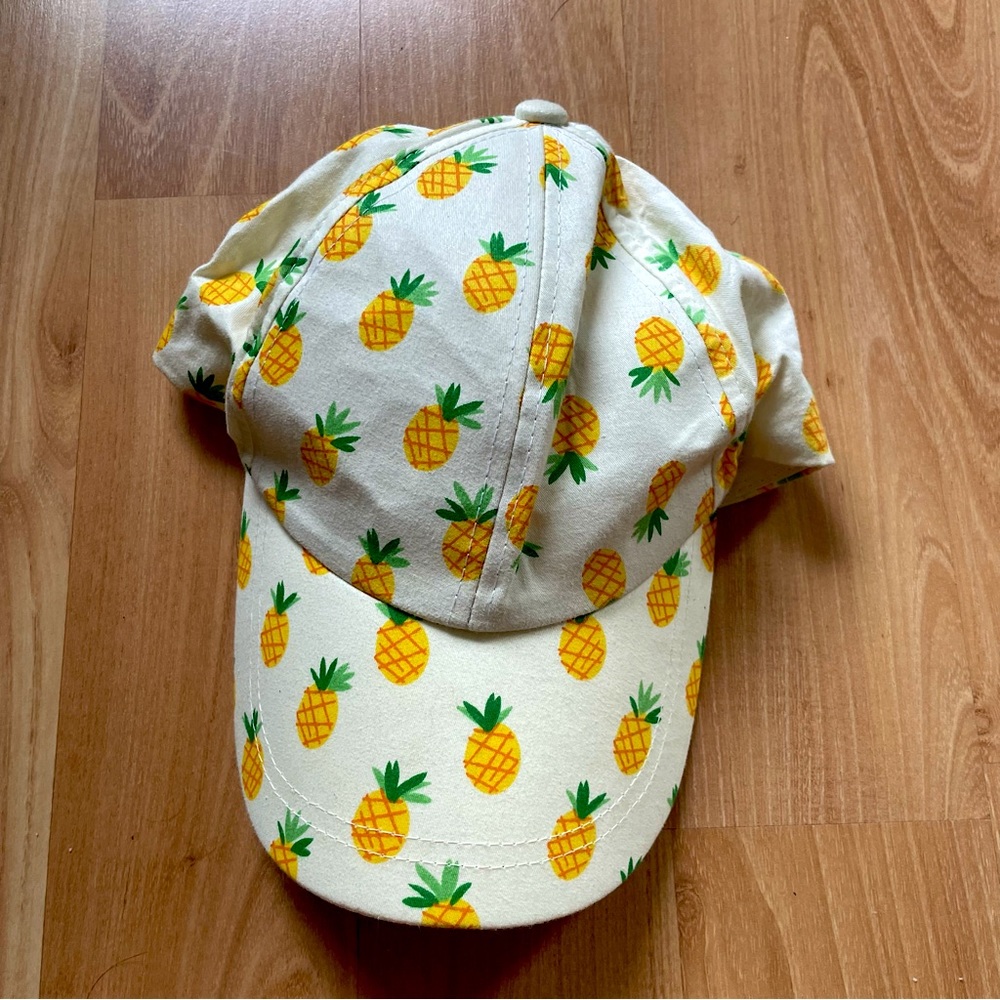 Pineapple print baseball cap